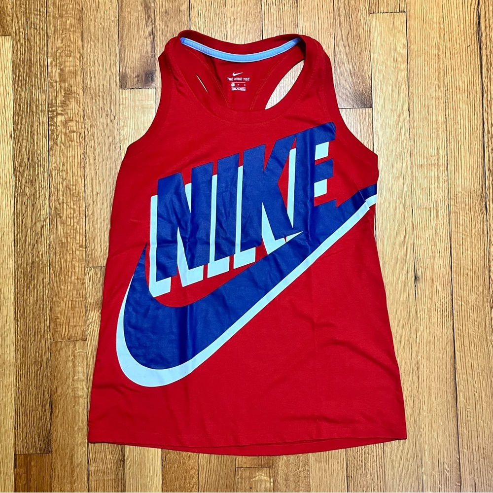 Nike Racerback Tank Tee Red White Blue, US Medium
